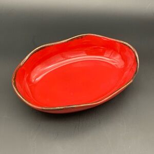 Cinnabar Oval Serving Dish-SLAH Red